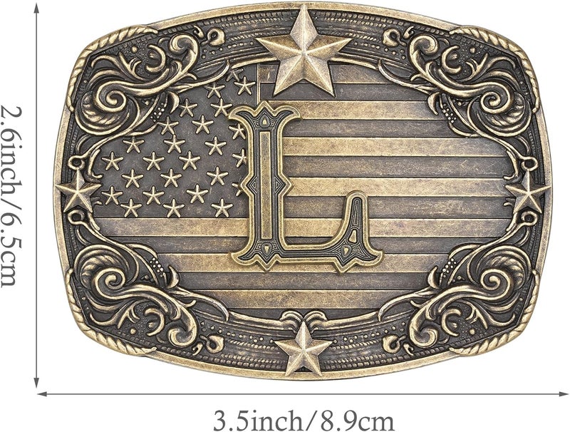Flipslo Store Western Belt Buckle for Men Women Initial Letter A to Z Cowboy Belt Buckle Texas Buckle hebillas vaqueras para hombre - Image 2